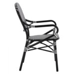 ΠΟΛΥΘΡΟΝΑ ΑΛΟΥΜΙΝΙΟΥ BAMBOO LOOK ΜΕ ΜΑΥΡΟ ΛΕΥΚΟ WICKER HM5793.02 56X63X96Y εκ. - Image 4