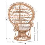 ΠΟΛΥΘΡΟΝΑ ROYAL PEACOCK ΑΠΟ BAMBOO ΜΕ ΜΑΞΙΛΑΡΙ 134X65X150Yεκ.HM9342 - Image 2