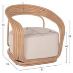 ΠΟΛΥΘΡΟΝΑ DUCHESS ΑΠΟ RATTAN ΦΥΣΙΚΟ ΜΕ ΜΑΞΙΛΑΡΙ HM9478 81x59x70 εκ. - Image 2