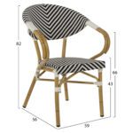 ΠΟΛΥΘΡΟΝΑ BAMBOO LOOK HM5861.01 ΜΑΥΡΟ-ΛΕΥΚΟ 59x56x82 εκ. - Image 2