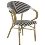 ΠΟΛΥΘΡΟΝΑ BAMBOO LOOK HM5861.01 ΜΑΥΡΟ-ΛΕΥΚΟ 59x56x82 εκ.