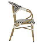 ΠΟΛΥΘΡΟΝΑ BAMBOO LOOK HM5861.01 ΜΑΥΡΟ-ΛΕΥΚΟ 59x56x82 εκ. - Image 4