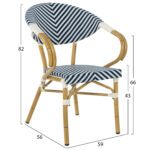 ΠΟΛΥΘΡΟΝΑ BAMBOO LOOK HM5861.02 ΜΠΛΕ-ΛΕΥΚΟ 59x56x82Yεκ. - Image 2