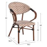 ΠΟΛΥΘΡΟΝΑ BAMBOO LOOK HM5861.03 ΚΑΦΕ-ΛΕΥΚΟ 56,5x56,5x82 εκ. - Image 2