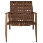 ΠΟΛΥΘΡΟΝΑ ΜΕΤΑΛΛΟ ΟΨΗ ΞΥΛΟΥ & RATTAN ΔΕΡΜΑ-LOOK 63,5x75,5x77εκ.HM5868.01 - Image 3