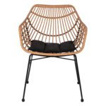 ΠΟΛΥΘΡΟΝΑ ΕΠΑΓΓΕΛΜΑΤΙΚΗ ΜΑΥΡΟ ΜΕΤΑΛΛΟ RATTAN ΜΠΕΖ & ΜΑΞΙΛΑΡΙ HM5864.01 58,5x60,5x80 εκ. - Image 3
