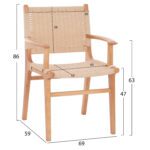 ΠΟΛΥΘΡΟΝΑ ΕΣΩΤ. ΧΩΡΟΥ HM9331.01 IGNACIO RUBBERWOOD-ΣΧΟΙΝΙ 69X59X86Υεκ. - Image 2