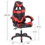 ΠΟΛΥΘΡΟΝΑ GAMING EFFRON HM1186.01 PU ΜΑΥΡΟ ΚΟΚΚΙΝΟ 64x61x118Yεκ. - Image 2