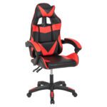 ΠΟΛΥΘΡΟΝΑ GAMING EFFRON HM1186.01 PU ΜΑΥΡΟ ΚΟΚΚΙΝΟ 64x61x118Yεκ.
