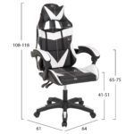 ΠΟΛΥΘΡΟΝΑ GAMING EFFRON HM1186.04 PU ΜΑΥΡΟ ΛΕΥΚΟ 64x61x118Yεκ. - Image 2