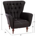 ΠΟΛΥΘΡΟΝΑ ΜΠΕΡΖΕΡΑ Τ. CHESTERFIELD ΣΕ ΧΡΩΜΑ ΚΑΦΕ HM9217.03 87x88x100 εκ. - Image 2