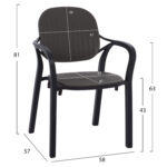 ΠΟΛΥΘΡΟΝΑ ΠΟΛΥΠΡΟΠΥΛΕΝΙΟΥ HM5820.10 ΑΝΘΡΑΚΙ 58x57x81 εκ. - Image 2