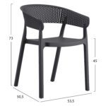 ΠΟΛΥΘΡΟΝΑ ΠΟΛΥΠΡΟΠΥΛΕΝΙΟΥ ΓΚΡΙ HM5941.10 53,5x50,5x73Υ εκ. - Image 2