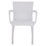 ΠΟΛΥΘΡΟΝΑ ΠΟΛΥΠΡΟΠΥΛΕΝΙΟΥ RATTAN ΠΟΔΙ ALU HM5591.01 ΧΡΩΜΑ ΛΕΥΚΟ 60x60x82 cm - Image 3