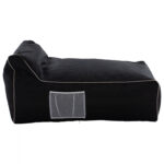 ΠΟΥΦ ZAFER HM5772.02 ΜΕ TEXTILINE ΜΑΥΡΟ ΚΑΙ ΛΕΥΚΟ ΡΕΛΙ 88x128x40-60Υ εκ. - Image 3