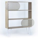 ΡΑΦΙΕΡΑ ΔΑΠΕΔΟΥ DIANE HM9213.01 SONAMA ΛΕΥΚΟ ΕΚΡΟΥ 94x25x117Y εκ. - Image 3