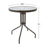 ΣΕΤ ΤΡΑΠΕΖΑΡΙΑ 3ΤΜΧ ΚΑΡΕΚΛΕΣ ΚΑΙ ΤΡΑΠΕΖΙ Φ60 HM5178.02 - Image 3