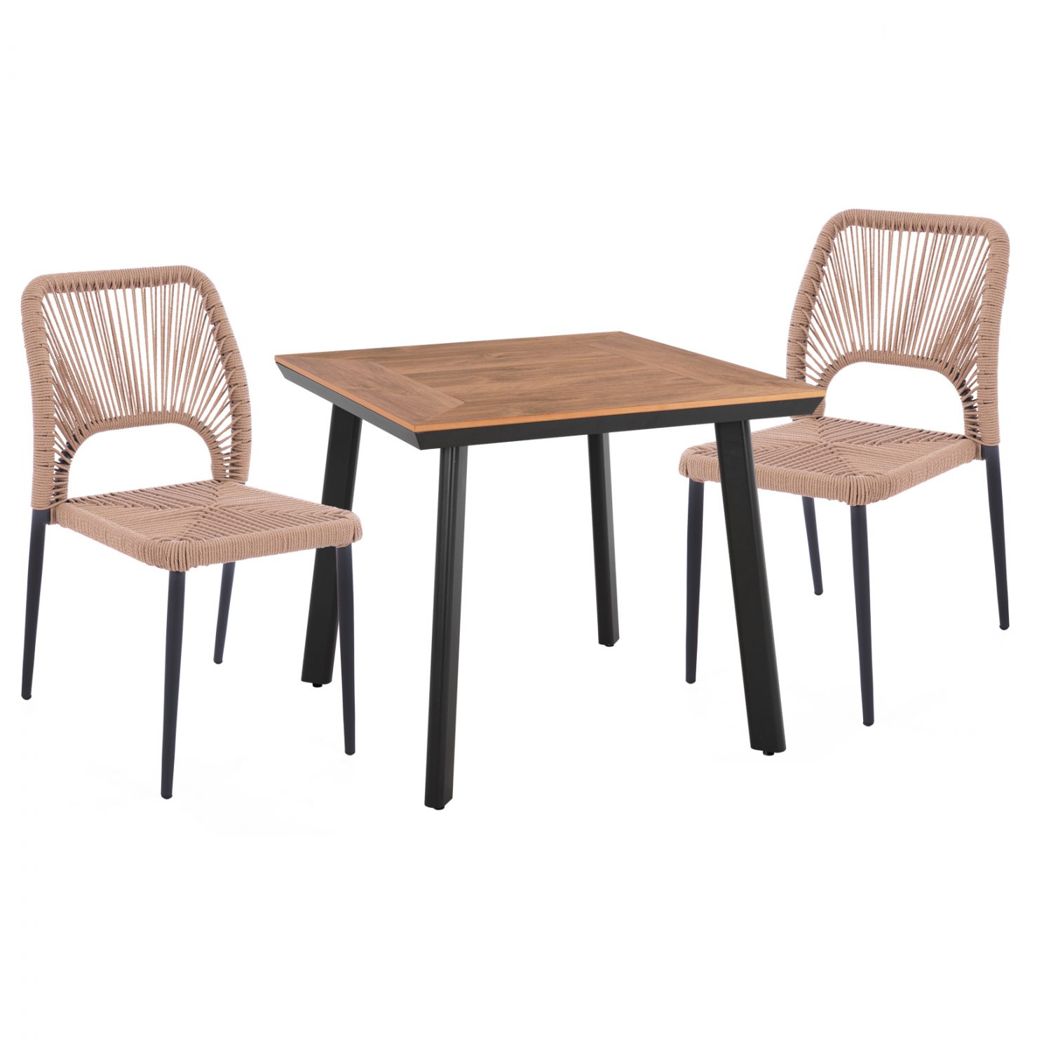 set-trapezarias-3tmch-trapezi-anthraki-8 ΣΕΤ ΤΡΑΠΕΖΑΡΙΑΣ 3ΤΜΧ ΤΡΑΠΕΖΙ ΑΝΘΡΑΚΙ 80x80 ΚΑΙ ΚΑΡΕΚΛΑ ΜΕ ΣΧΟΙΝΙ HM11536.02 - Image 1