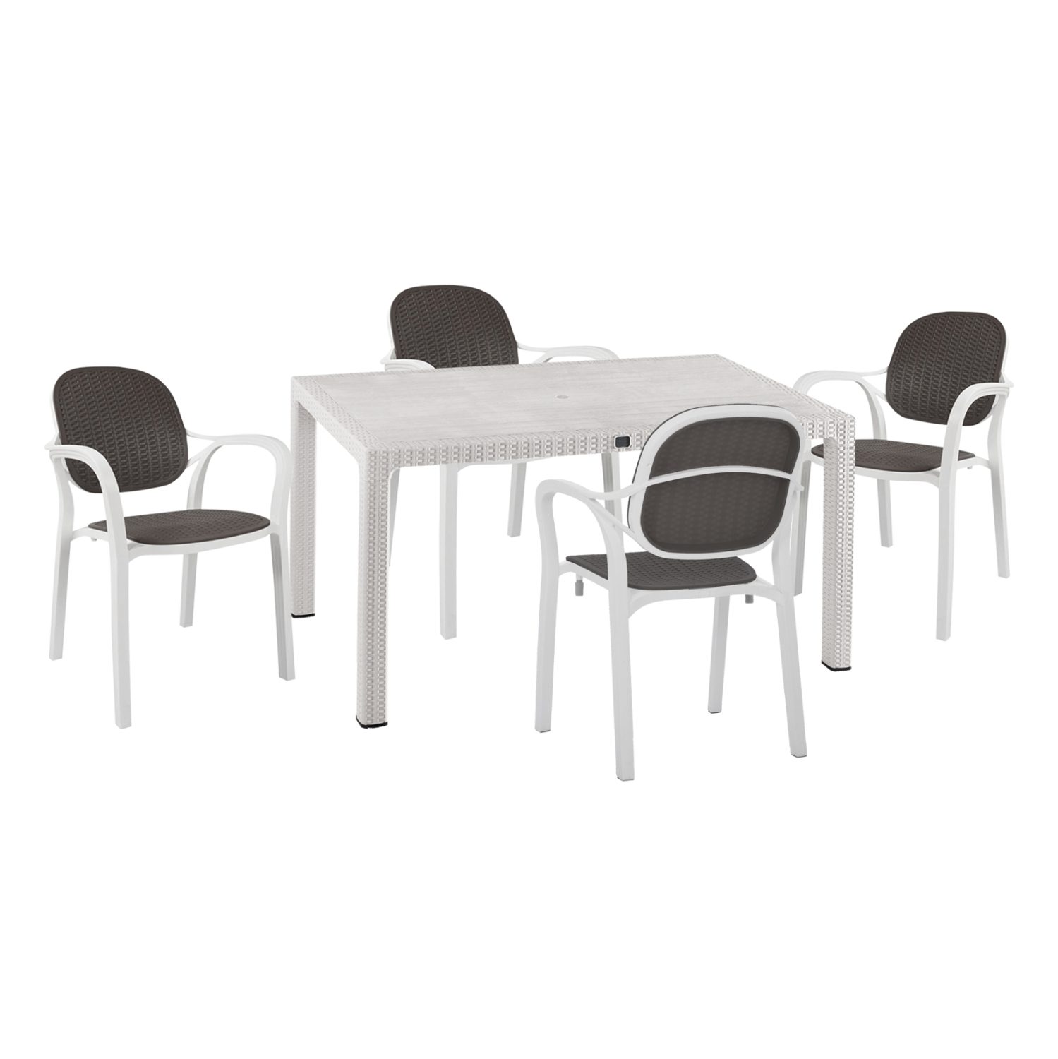 set-trapezarias-5-tmx-trapezi-leyko-150c ΣΕΤ ΤΡΑΠΕΖΑΡΙΑΣ 5 TMX ΤΡΑΠΕΖΙ ΛΕΥΚΟ 150Χ90 & ΠΟΛΥΘΡΟΝΕΣ ΛΕΥΚΕΣ HM11719 - Image 1