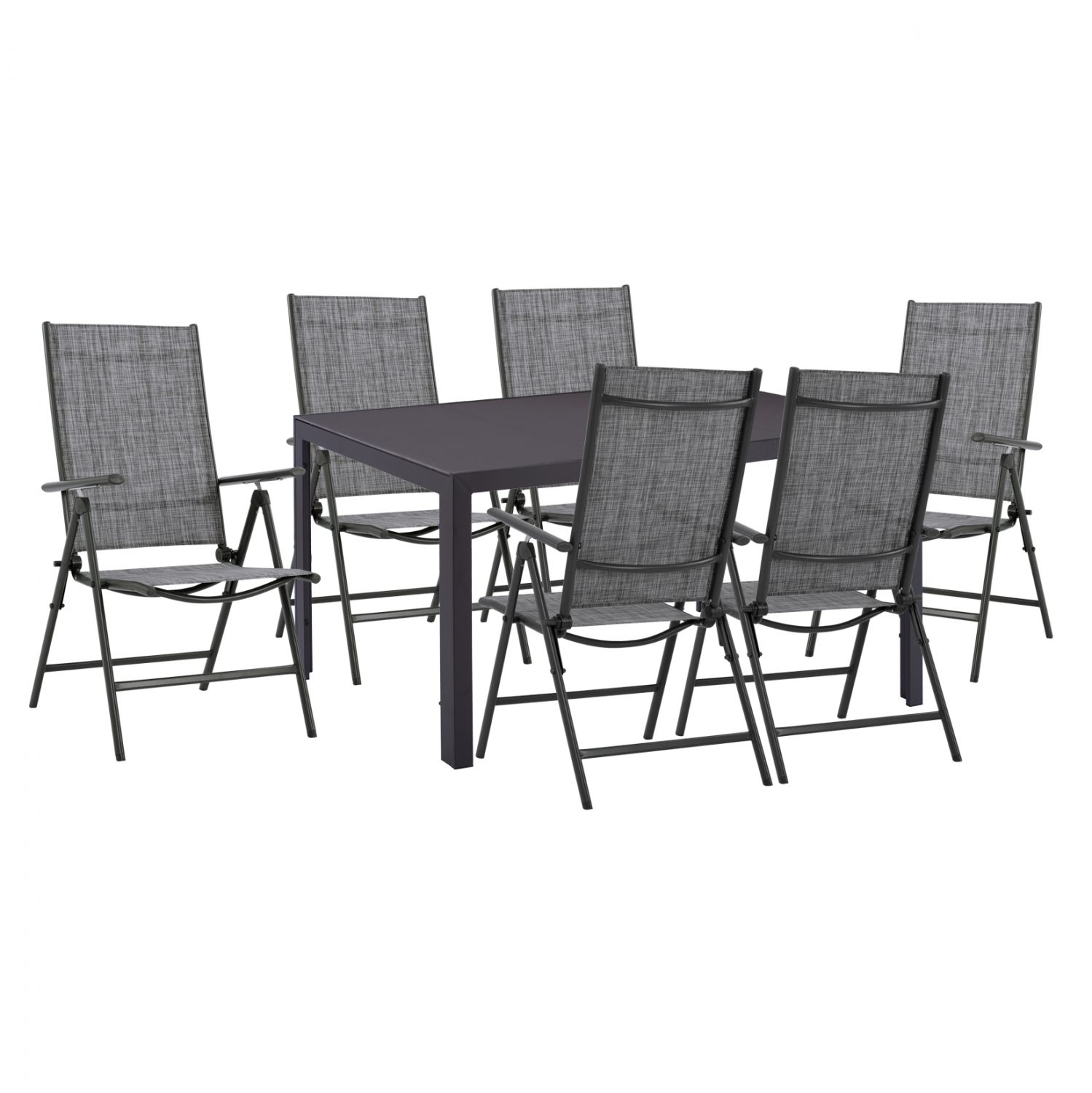 set-trapezarias-orthogonio-me-ptys-nes-k ΣΕΤ ΤΡΑΠΕΖΑΡΙΑΣ 7 ΤΜΧ ΤΡΑΠΕΖΙ ΓΚΡΙ 150X90 ΚΑΙ ΠΟΛΥΘΡΟΝΑ ΠΤΥΣ/ΝΗ HM11531.01 - Image 1