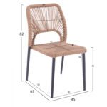 ΣΕΤ ΤΡΑΠΕΖΑΡΙΑΣ 7 ΤΜΧ ΤΡΑΠΕΖΙ ΓΚΡΙ 150X90 ΚΑΙ ΚΑΡΕΚΛΑ ΜΕ ΣΧΟΙΝΙ HM11526.01 - Image 3