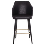 ΣΚΑΜΠΟ BAR ΕΠΑΓΓΕΛΜΑΤΙΚΟ ALONZO HM9281.14 Τ.NUBUCK ΜΑΥΡΟ ΞΥΛΙΝΟ 50x62x108,5Υεκ. - Image 3