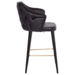 ΣΚΑΜΠΟ BAR ΕΠΑΓΓΕΛΜΑΤΙΚΟ ALONZO HM9281.14 Τ.NUBUCK ΜΑΥΡΟ ΞΥΛΙΝΟ 50x62x108,5Υεκ. - Image 4