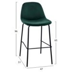 ΣΚΑΜΠΟ VINCENT HM9298.13 ΜΕΣΑΙΟΥ ΥΨΟΥΣ ΚΥΠΑΡΙΣΣΙ ΜΕ ΜΕΤΑΛΛΙΚΑ ΠΟΔΙΑ 47x51x96 εκ. - Image 2