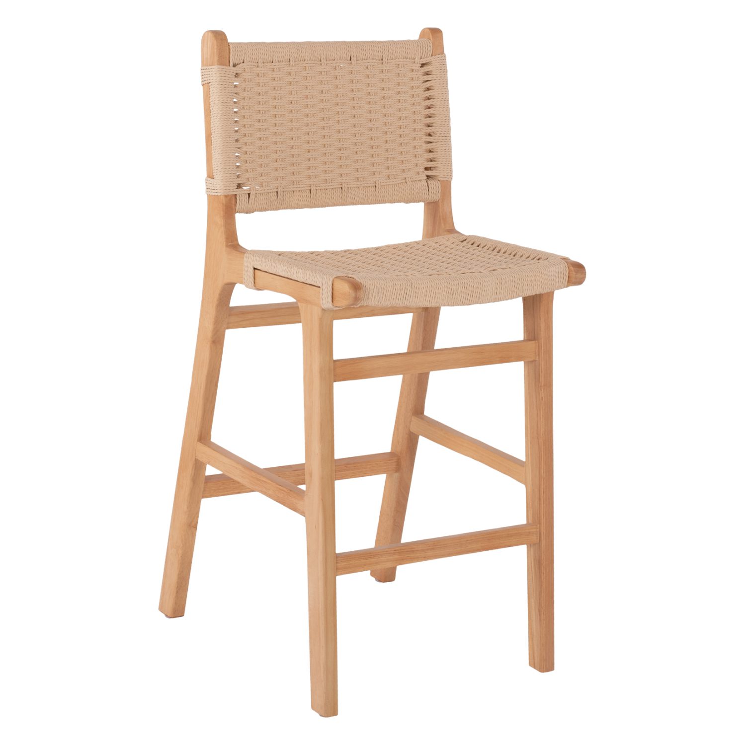 skampo-mesaioy-ypsoys-fb9933201-rubberwo ΣΚΑΜΠΟ ΜΕΣΑΙΟΥ ΥΨΟΥΣ HM9332.01 RUBBERWOOD & ΣΧΟΙΝΙ- ΦΥΣΙΚΟ ΧΡΩΜΑ 45x46x95Υεκ. - Image 1