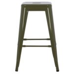 ΣΚΑΜΠΟ ΜΕΣΑΙΟΥ ΥΨΟΥΣ ΜΕΤΑΛΛΙΚΟ HM8573.03 MELITA ΣΕ DARK OLIVE GREEN 43x43x67Yεκ. - Image 3