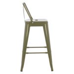 ΣΚΑΜΠΟ ΜΕΣΑΙΟΥ ΥΨΟΥΣ ΜΕΤΑΛΛΙΚΟ MELITA ΣΕ DARK OLIVE GREEN HM8574.03 42x42x98 cm. - Image 4