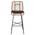 ΣΚΑΜΠΟ ΜΕΤΑΛΛΙΚΟ EDDIE ΜΕ ΜΑΞΙΛΑΡΙ HM5708 ΜΕ WICKER ΜΠΕΖ 45Χ46.5Χ115Υ εκ. - Image 3