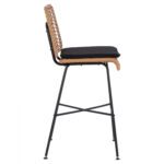 ΣΚΑΜΠΟ ΜΕΤΑΛΛΙΚΟ EDDIE ΜΕ ΜΑΞΙΛΑΡΙ HM5708 ΜΕ WICKER ΜΠΕΖ 45Χ46.5Χ115Υ εκ. - Image 4