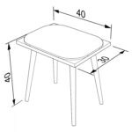 ΣΚΑΜΠΟ ΤΟΥΑΛΕΤΑΣ DAYANITA ΜΕ ΜΑΞΙΛΑΡΙ HM9209 SONAMA ΛΕΥΚΟ 40x30x40Y εκ. - Image 2
