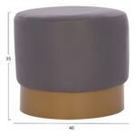 ΣΚΑΜΠΟ VINDE HM9260.01 ΓΚΡΙ ΜΕ ΧΡΥΣΗ ΒΑΣΗ Φ40x35 εκ. - Image 2