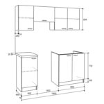 ΣΥΝΘΕΣΗ ΚΟΥΖΙΝΑΣ MAURICE ΜΕΛΑΜΙΝΗ SONAMA-ΛΕΥΚΟ HM2441 180x29,2-46 - Image 2