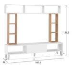 ΣΥΝΘΕΣΗ ΤΗΛΕΟΡΑΣΗΣ CHARLIZE HM2253 ΛΕΥΚΟ SONAMA 181x31,6x39,6+90+25,6 εκ. - Image 2