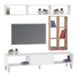 ΣΥΝΘΕΣΗ ΤΗΛΕΟΡΑΣΗΣ JANIA HM2254 ΛΕΥΚΟ SONAMA 180,5x32x155,5 εκ.