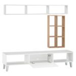 ΣΥΝΘΕΣΗ ΤΗΛΕΟΡΑΣΗΣ JANIA HM2254 ΛΕΥΚΟ SONAMA 180,5x32x155,5 εκ. - Image 3