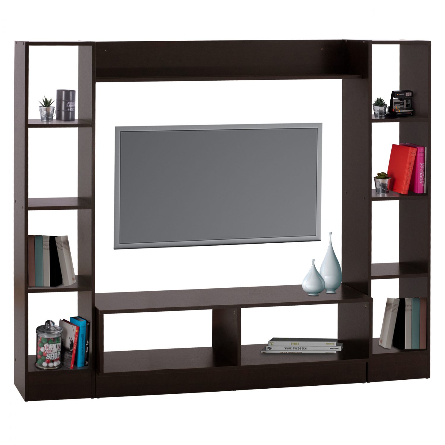 synthesi-tileorasis-fb9225501-wenge-181x ΣΥΝΘΕΣΗ ΤΗΛΕΟΡΑΣΗΣ JAZMIN HM2255.01 WENGE 181x29,5x145 εκ. - Image 1