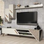 ΣΥΝΘΕΣΗ ΤΗΛΕΟΡΑΣΗΣ HM9514.03 ΜΕΛΑΜΙΝΗΣ ΣΕ ΚΡΕΜ ΧΡΩΜΑ 180x37x40Y εκ. - Image 3