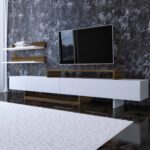 ΣΥΝΘΕΤΟ ΤΗΛΕΟΡΑΣΗΣ ΚΑΡΥΔΙ -ΛΕΥΚΟ 180x40x35,6 εκ.HM8909.02 - Image 2