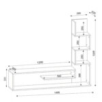 ΣΥΝΘΕΤΟ ΤΗΛΕΟΡΑΣΗΣ EDELIE ΛΕΥΚΟ 149,5x29,5x120,8 εκ.HM8908.01 - Image 3