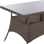 ΤΡΑΠΕΖΙ ΜΕΤΑΛΛΙΚΟ MILITARY RATTAN ΓΚΡΙ HM5141.31 120x70x75Υ εκ. - Image 4