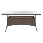 ΤΡΑΠΕΖΙ ΜΕΤΑΛΛΙΚΟ MINSK RATTAN ΓΚΡΙ HM5507.01 150x90x75Υ εκ. - Image 3