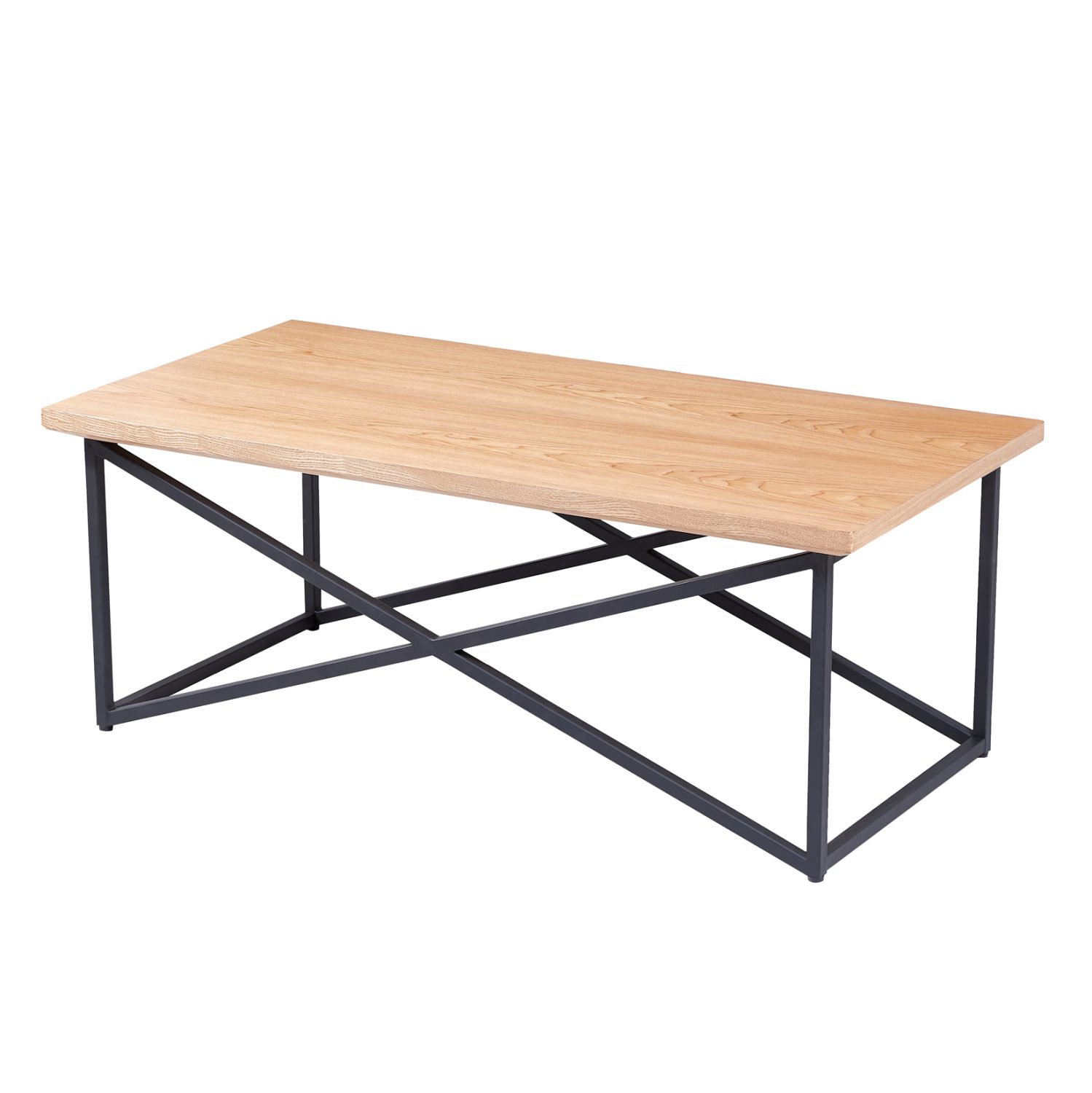 trapezi-salonioy-fb9946901-mdf-me-kaplam ΤΡΑΠΕΖΙ ΣΑΛΟΝΙΟΥ HM9469.01 MDF ΜΕ ΚΑΠΛΑΜΑ ΞΥΛΟΥ ΣΕ ΦΥΣΙΚΟ&ΣΤΥΛ ΡΟΥΣΤΙΚ 120x60x45,5Yεκ. - Image 1