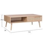 ΤΡΑΠΕΖΙ ΣΑΛΟΝΙΟΥ COLM ΜΕ ΣΧΕΔΙΟ RATTAN HM9224 110x59x39,5 εκ. - Image 2