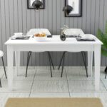 ΤΡΑΠΕΖΙ ΤΡΑΠΕΖΑΡΙΑΣ HM9507.06 ΜΕΛΑΜΙΝΗ ΛΕΥΚΗ ΜΕ ΑΠΟΘΗΚ.ΧΩΡΟ 145x88x75Yεκ. - Image 4