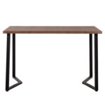 ΤΡΑΠΕΖΙ ΤΡΑΠΕΖΑΡΙΑΣ JAY HM9531 MDF ΚΑΡΥΔΙ-ΜΑΥΡA ΜΕΤΑΛΛΙΚΑ ΠΟΔΙΑ 120x70x76Υεκ. - Image 3