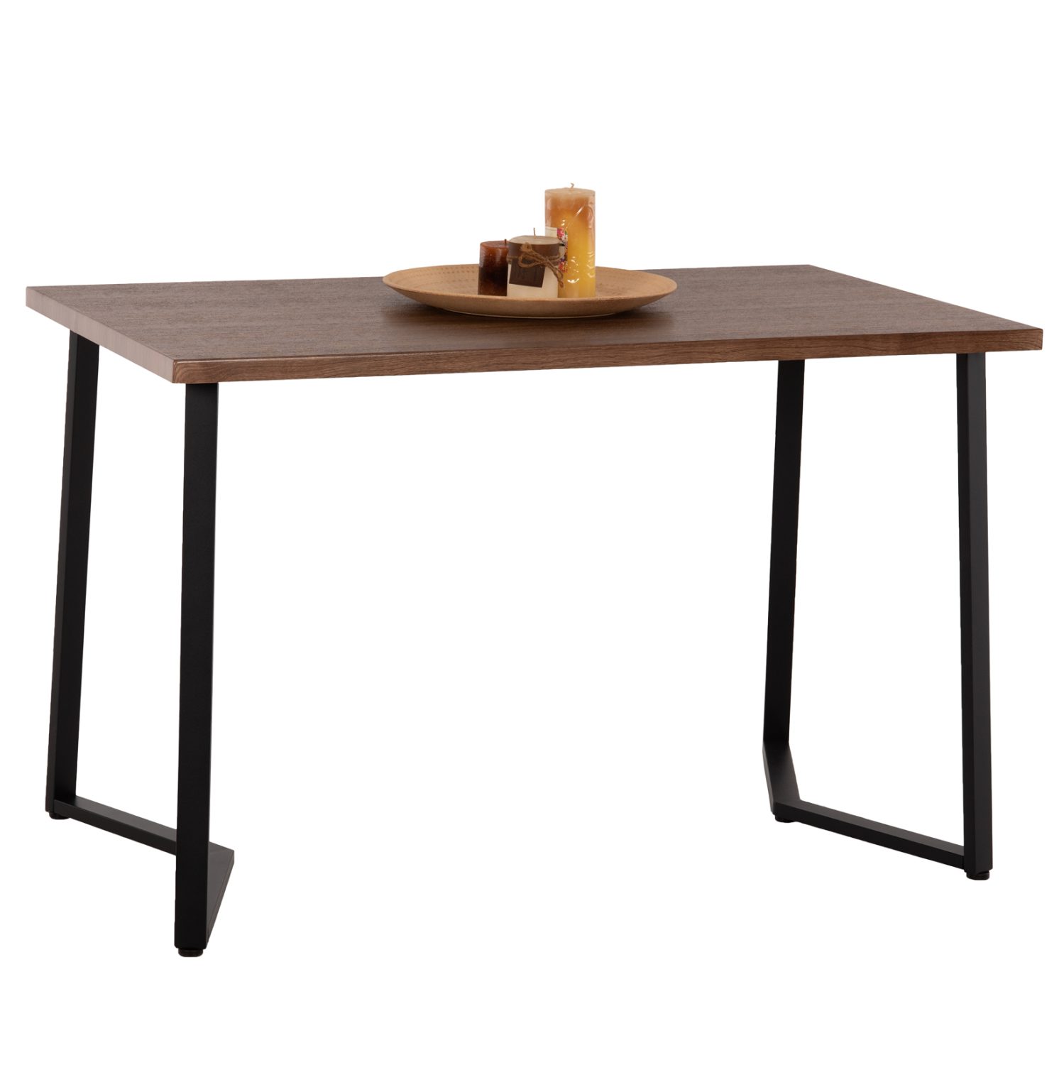 trapezi-trapezarias-fb99531-mdf-karydi-m ΤΡΑΠΕΖΙ ΤΡΑΠΕΖΑΡΙΑΣ JAY HM9531 MDF ΚΑΡΥΔΙ-ΜΑΥΡA ΜΕΤΑΛΛΙΚΑ ΠΟΔΙΑ 120x70x76Υεκ. - Image 1